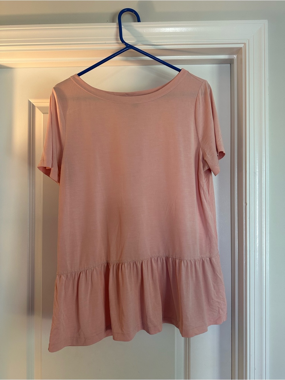 Banana Republic Women's Pink Short-Sleeve Peplum Top